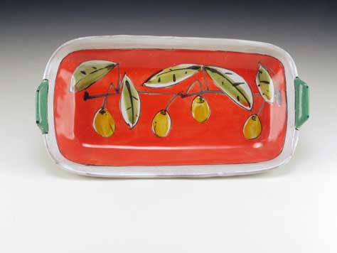 Arbuckle Rectangular Tray Red